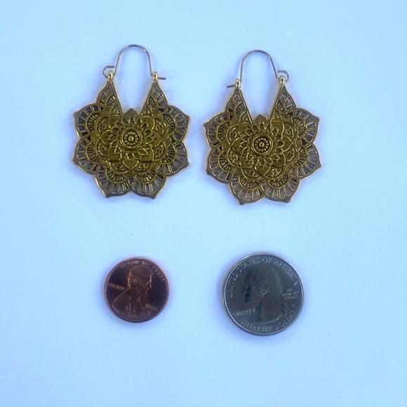 Lotus Mandala Earrings - Picture 5 of 5